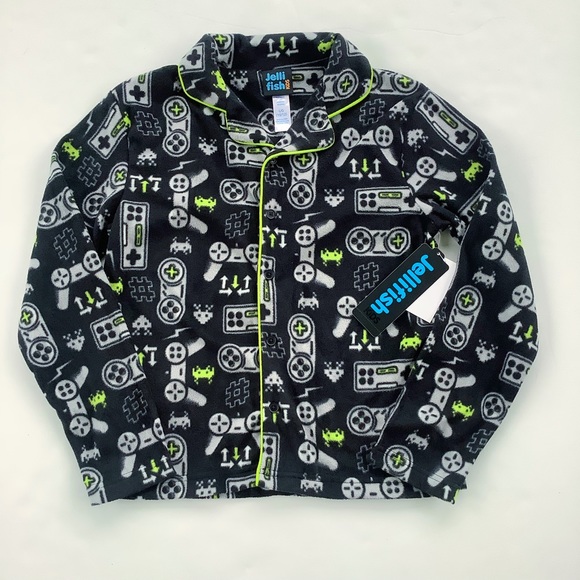 NWT Jellifish Kids Fleece Gamer Pajama Set - Picture 2 of 4